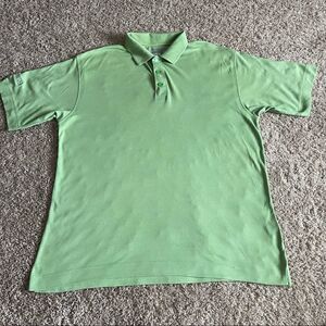 Cutter & Buck Green DryTec Short Sleeve Athletic Outdoor Golf Polo SZ L